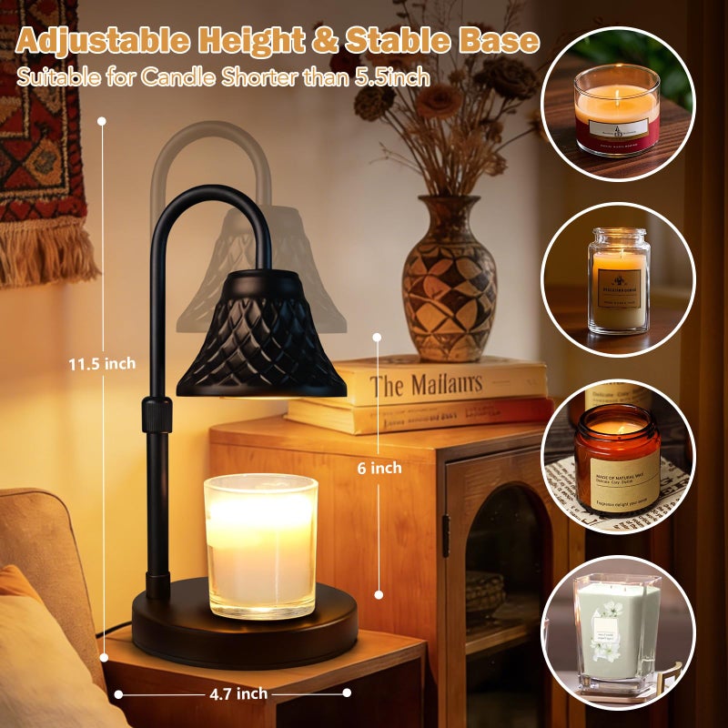 Banbanda Adjustable Candle Warmer Lamp with Timer: Birthday Gifts for Women fits All Candle Jar Home Decor - Wax Warmer for Scented Wax Gifts for Women - Image 5
