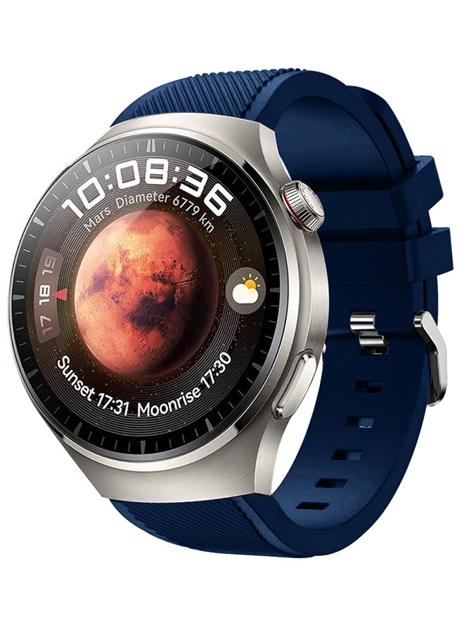 CATANES Silicone Watch Band 22mm Sport Band Compatible with Huawei Watch 4 Pro Strap Replacement Wristbands Soft and Durable Dark Blue - Image 1