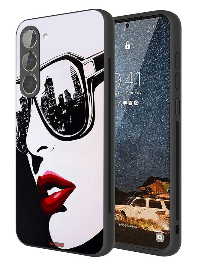 Tolwak Samsung Galaxy S23 Plus 5G Protective Case Cover Girl Face Abstract Art - Image 1