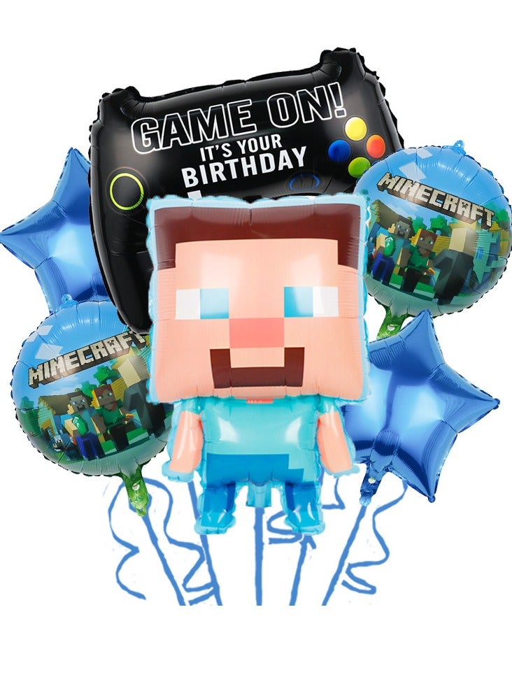 Party Balloon Birthday Decoration Combo Set Minecraft Balloon 6 Piece Set Birthday Party Supplies