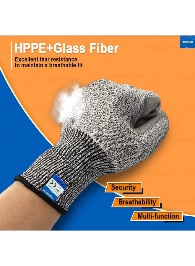 FreshDcart FreshDcart FDCR2010 Rubber coated nylon Cut-Proof Safety Hand Gloves anti cut with nylon and rubber coated hand gloves for domestic and Industrial, Gardening free size - Image 5
