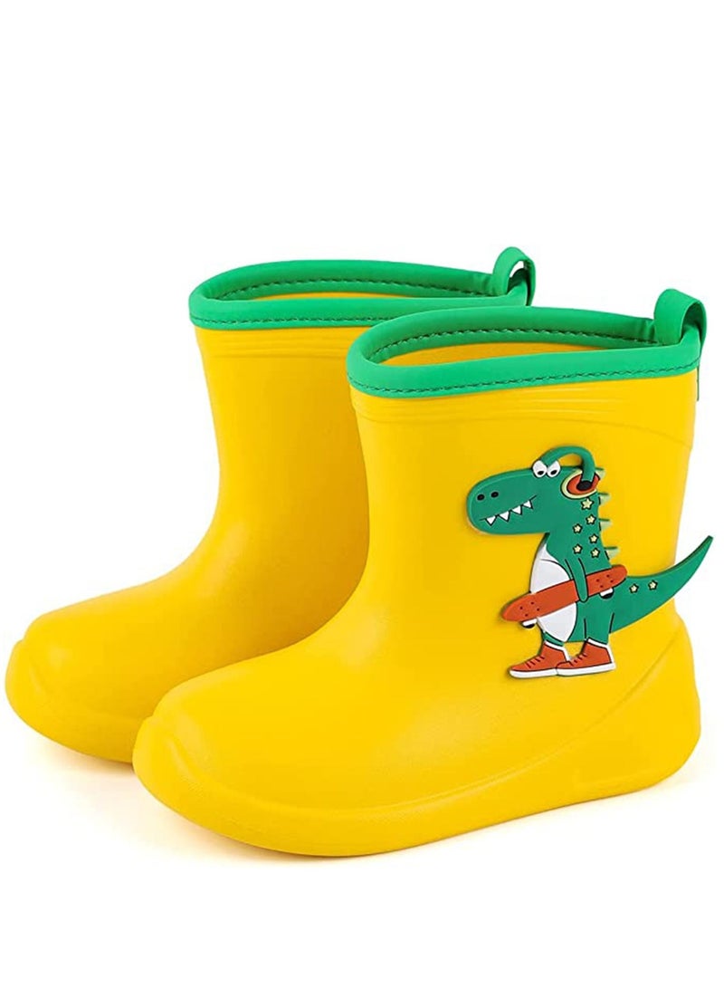 Y&D Waterproof Rain Boots for kids, Wellies-Boys And Girls Wellington Lightweight Outdoor Shoes, 3D Printed Pattern Toddle, Rubber Cute Animal - Image 1