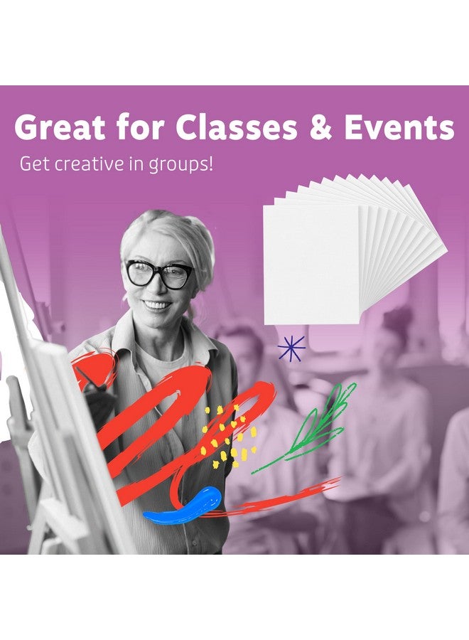 Artlicious Canvases For Painting Pack Of 12 10 X 10 Inch Blank White Canvas Boards 100% Cotton Art Panels For Oil Acrylic & Watercolor Paint - Image 5
