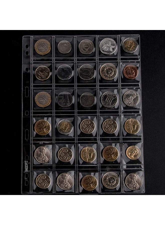 Lewano Coin Collecting Pages 30 Pockets Per Sheet (Pocket Size 3.5 * 3.5cm) Standard 9Hole Coin Pocket Inserts Collecting Sleeves for Coins (10 Sheet) - Image 5