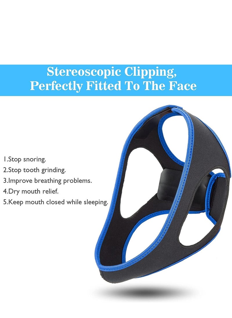General - Anti Snoring Devices,New Upgrade Snoring Relieve Chin Strap,Adjustable Snoring Reduction Chin Strap,Good Sleep Anti Snoring Devices Stop Snoring Chin Strap for Men - Image 1