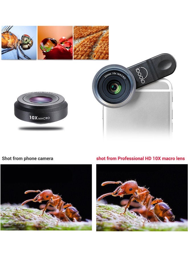 NIBEMINENT Professional Hd 10 X Macro Lens Black/White  - Image 2