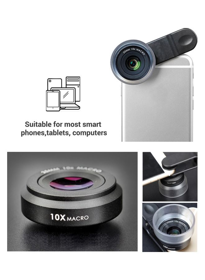NIBEMINENT Professional Hd 10 X Macro Lens Black/White  - Image 5