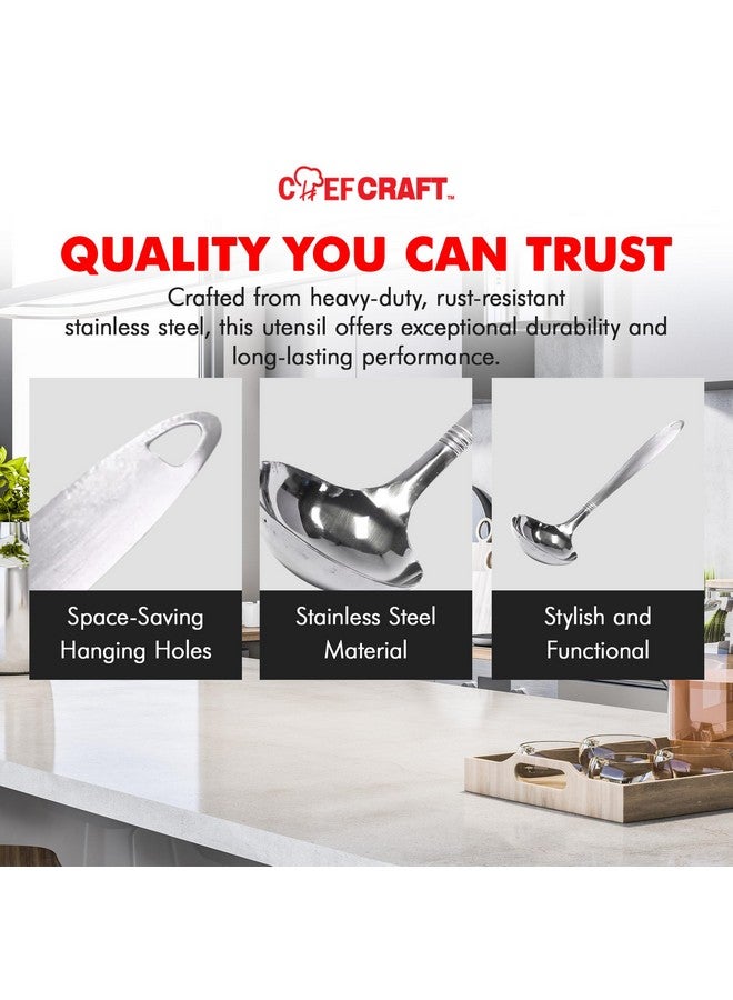 Chef Craft Select Cooking Ladle, 11.5 inch, Stainless Steel - Image 4