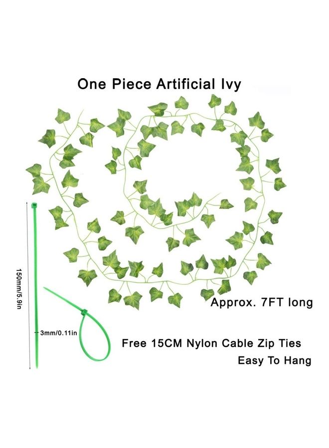NIBEMINENT 12-Piece Artificial Hanging Ivy Leaves multicolour 230cm - Image 2