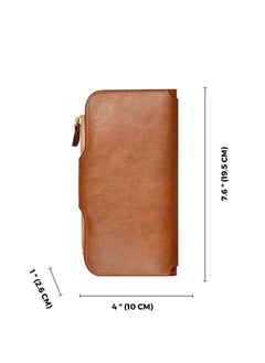 Elios Elios Women Wallet Soft PU Leather Multi Card Organizer Ladies Clutch (Brown)  - Image 3