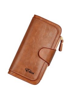 Elios Elios Women Wallet Soft PU Leather Multi Card Organizer Ladies Clutch (Brown)  - Image 1