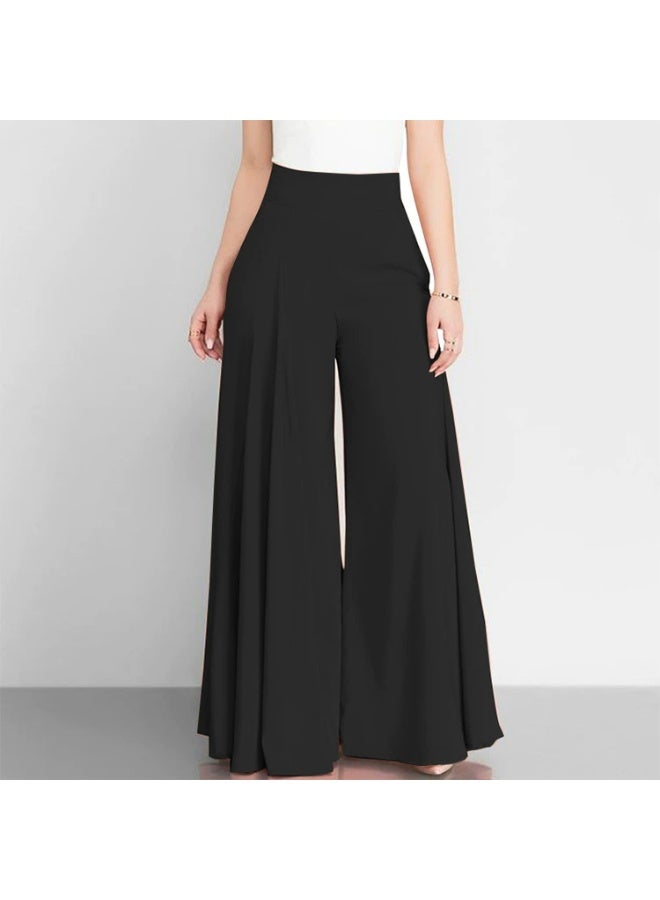 general Women's High-Waisted Solid colorWide-Leg Palazzo Pants - Flowy Formal & Casual Trousers - Image 1