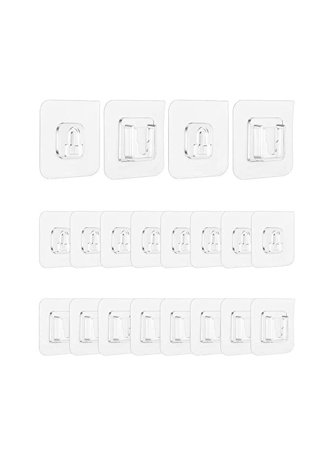 10 Ganci Adesivi Trasparenti Per Parete - Doppio Adesivo, Senza Fori, Impermeabili, Per Bagno, Cucina, Capi Pesanti
