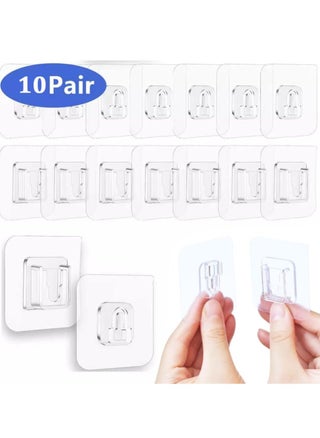 10 Pairs Double-Sided Adhesive Wall Hooks Wall-Sticking Hooks Without Punching and Nails, Waterproof and Oil-Proof for Bathroom and Kitchen, Self-Adhesive Hooks. - pzsku/Z31BED5634F5EAB22CC74Z/45/_/1698823292/11f473e2-4796-48d6-8448-69b969aa4f49