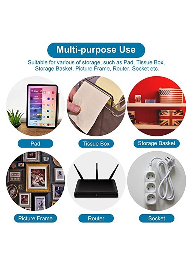 HomarKet - 10 Pairs Double-Sided Adhesive Wall Hooks Wall-Sticking Hooks Without Punching and Nails, Waterproof and Oil-Proof for Bathroom and Kitchen, Self-Adhesive Hooks. - Image 1