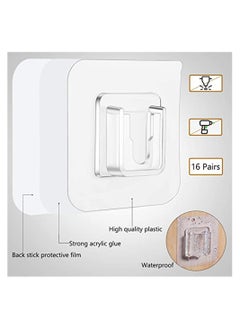 HomarKet 10 Pairs Double-Sided Adhesive Wall Hooks Wall-Sticking Hooks Without Punching and Nails, Waterproof and Oil-Proof for Bathroom and Kitchen, Self-Adhesive Hooks.  - Image 3