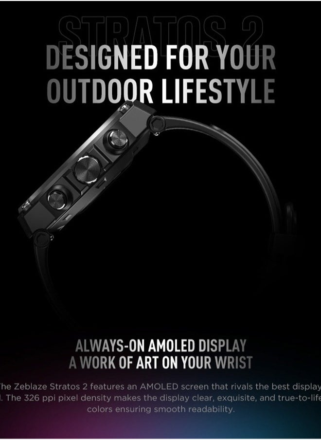 Zeblaze - AMOLED Smart Watch GPS Built-in Smart Watches for Men Smartwatches with Bluetooth Make/Answer Calls Multi-app Message Reminder Multi Language Fitness Watch Compatible Android iOS - Image 1
