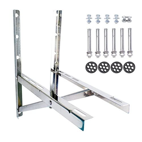TADERUILY Wall Mounting Bracket for 9000-24000 BTU Condenser，Ac Support Brackets Rust Free Stainless Steel for Mini Split Air Conditioner Heat Pump Systems. (Small（9000-24000BTU）) - Image 1