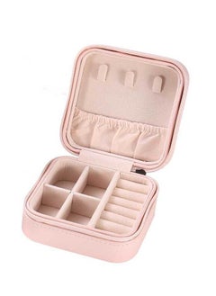ORiTi ORiTi Portable Travel Mini Jewelry Box Leather Jewellery Ring Organizer Gift Box Girls Women (PINK)  - Image 1