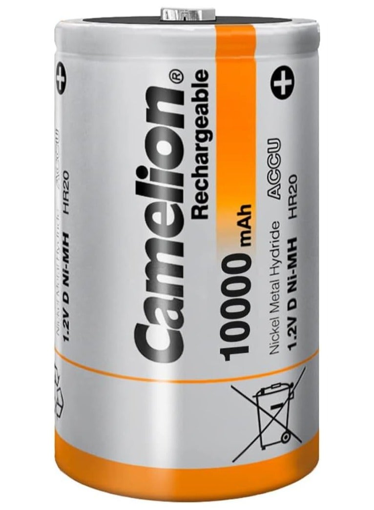 Camelion Camelion HR20 D Mono 1.2 V 10000 mAh Nickel Metal Hydride Rechargeable Battery (Pack of 2) 6 Packs  - Image 3