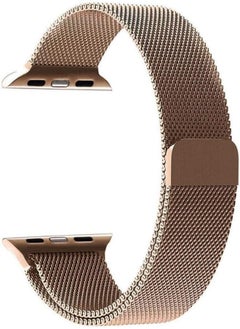 Generic Generic Milanese loop stainless steel with magnetic clasp bands for apple watch 42mm/44mm - rose gold 