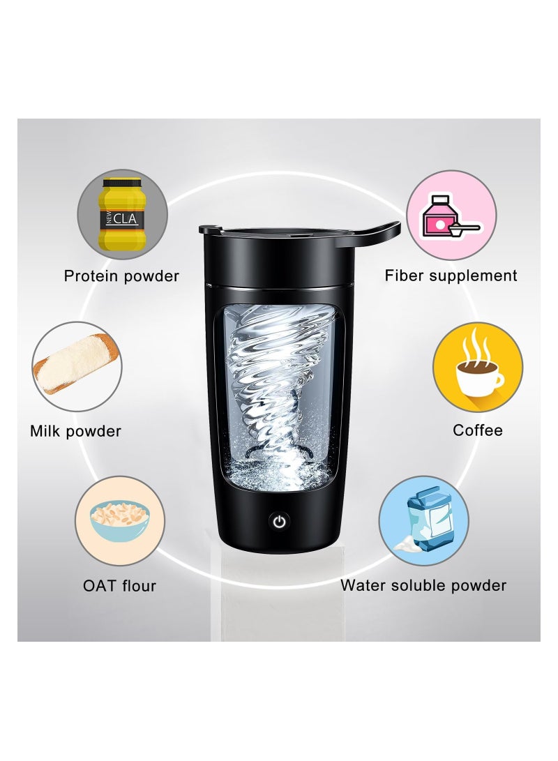 كابتن تيك Electric Shaker Bottle - BPA Free Tritan Blender Bottle, Portable USB Rechargeable Mixer Cup for Protein and Meal Replacement Shakes, Perfect for Workouts, 22 Oz Gift Idea. - Image 2