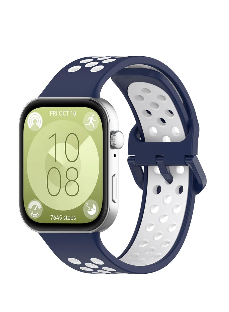 Compatible with Huawei Watch Fit 3 Band for Women Men Colorful Silicone Bands Adjustable Replacement Wristbands for Huawei Watch Fit 3 Strap Smartwatch Accessories - Image 2