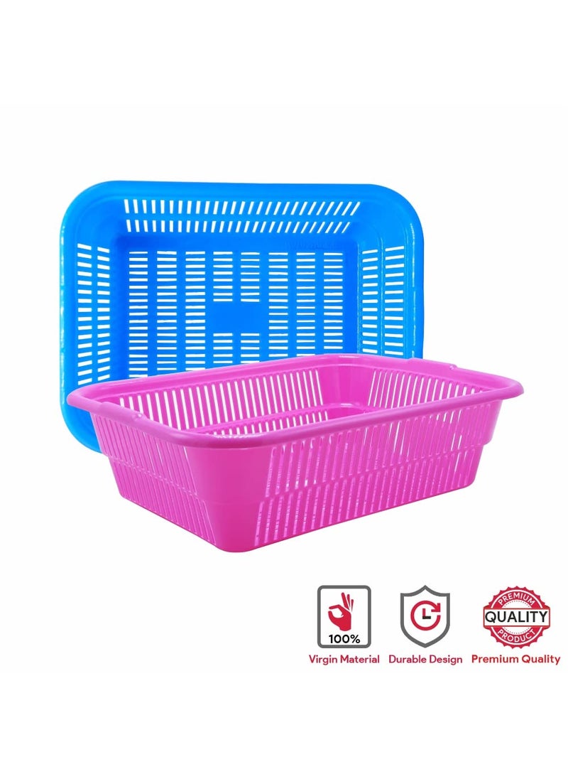 Wonder Wonder Homeware Prime Natasha 1013 Multipurpose Basket, Set of 6 Pcs 4 Ltr (Blue Green Pink)  - Image 4