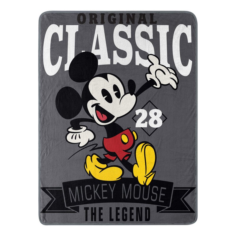 Disney Disney's Mickey Mouse  ""A Classic"" Micro Raschel Throw Blanket  46"" x 60""  Multi Color