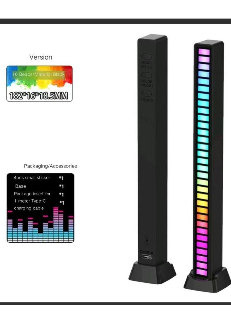 RGB to capture atmospheric light, computer desktop, voice control, esports audio, three-dimensional car music rhythm, dazzling LED sensor light. - Image 3