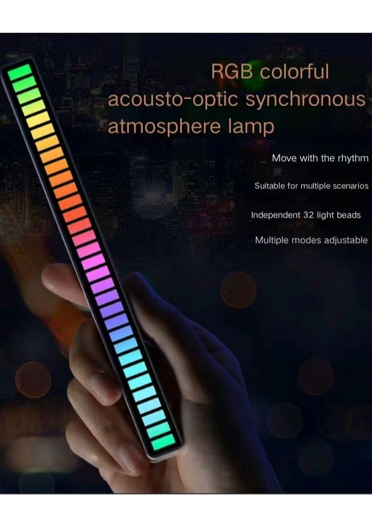 RGB to capture atmospheric light, computer desktop, voice control, esports audio, three-dimensional car music rhythm, dazzling LED sensor light. - Image 4