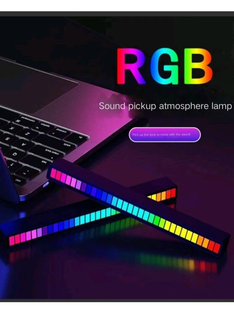 RGB to capture atmospheric light, computer desktop, voice control, esports audio, three-dimensional car music rhythm, dazzling LED sensor light. - Image 1