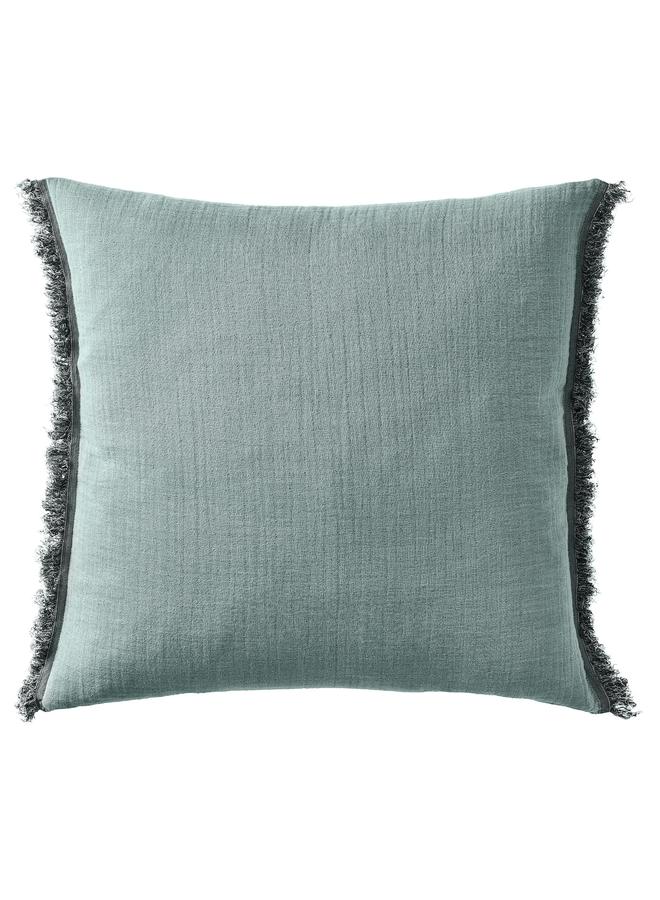 زبون غطاء وسادة، أزرق فاتح-رمادي، 50×50 سم - Image 1