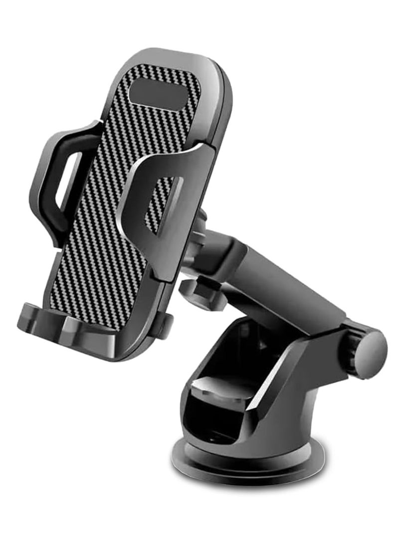 ELTRAZONE Universal 3-in-1 Car Phone Holder – Adjustable Mount for Dashboard, Windshield & Air Vent, Strong Suction Cup, Compatible with All Smartphones & Tablets - Image 2