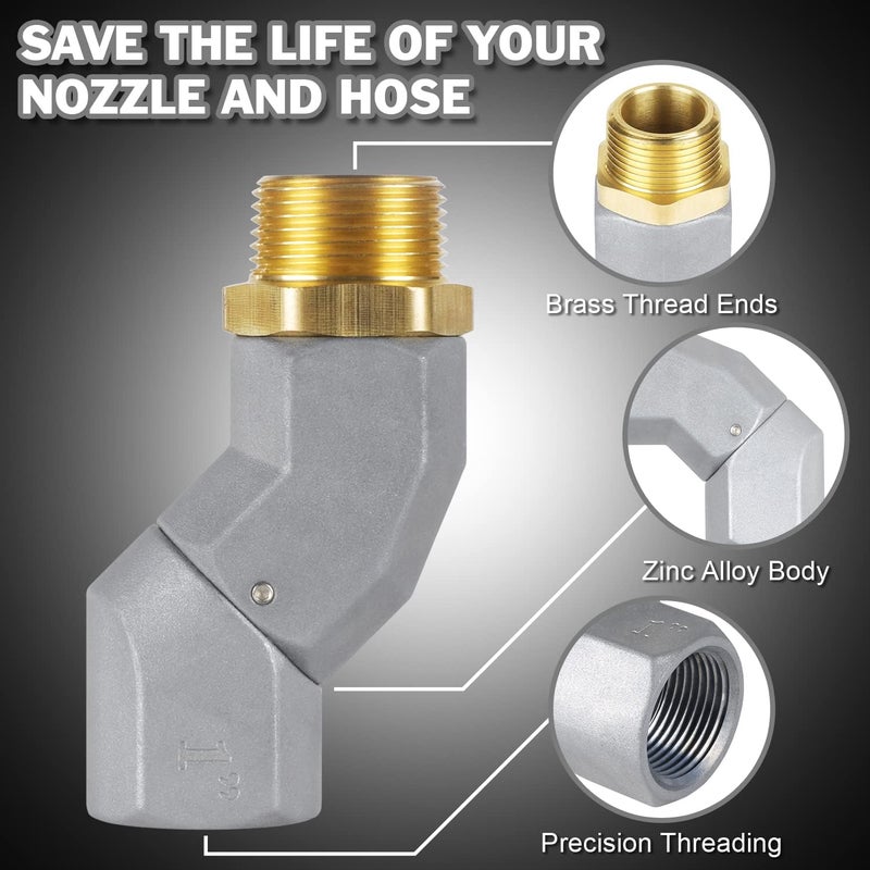 HLOGREE 1" NPT Fuel Hose Swivel 360 Rotating Connector - 2PCS - Image 2