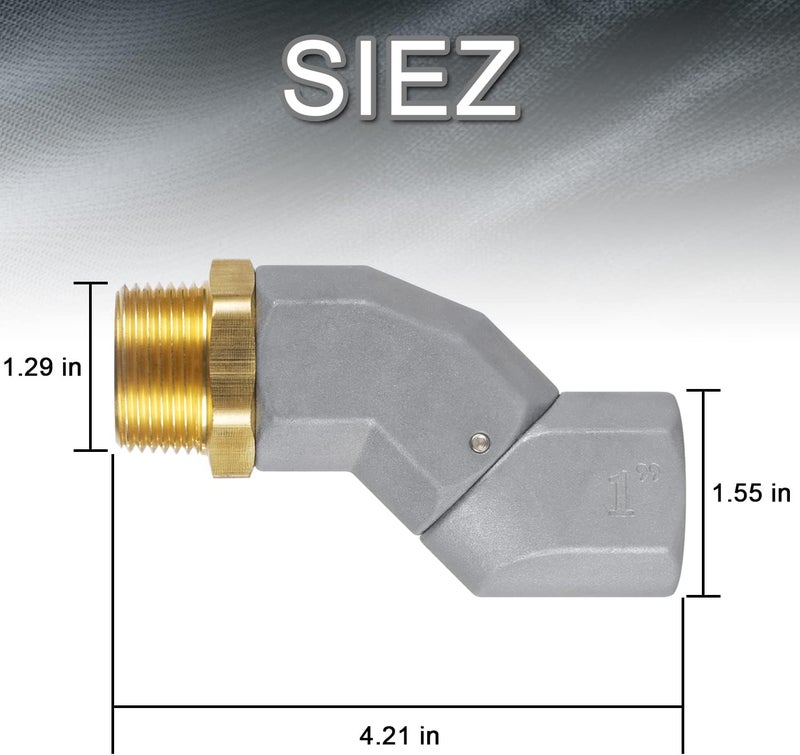 HLOGREE 1" NPT Fuel Hose Swivel 360 Rotating Connector - 2PCS - Image 5