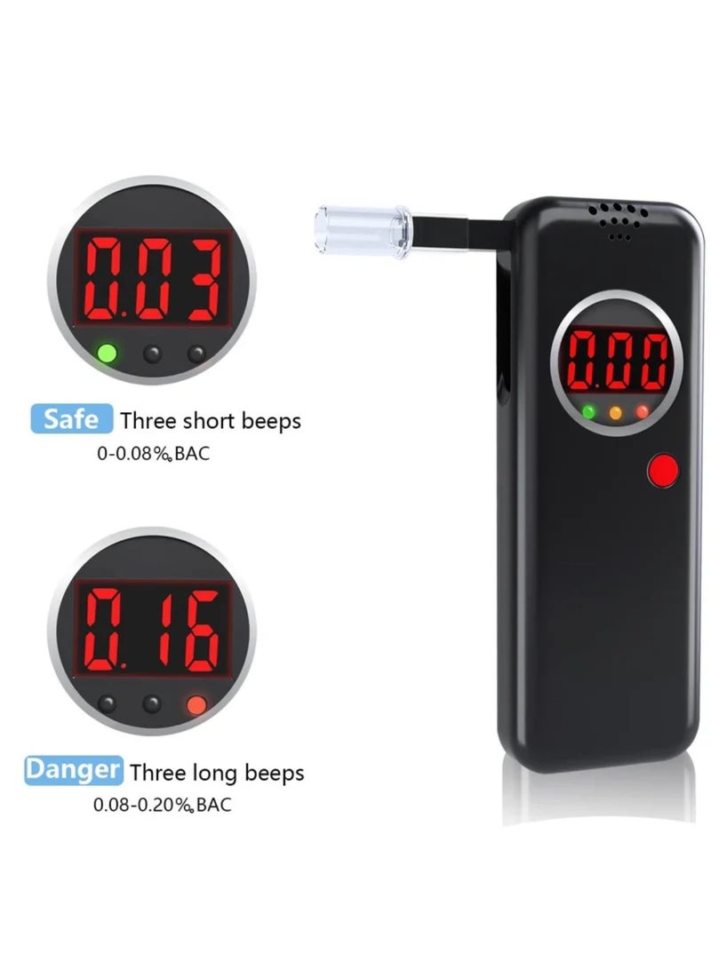 Breathalyzer, High-Accuracy Professional Tester with 10 Mouthpieces, LCD Digital Display Tester for Personal and Professional Use - Image 4