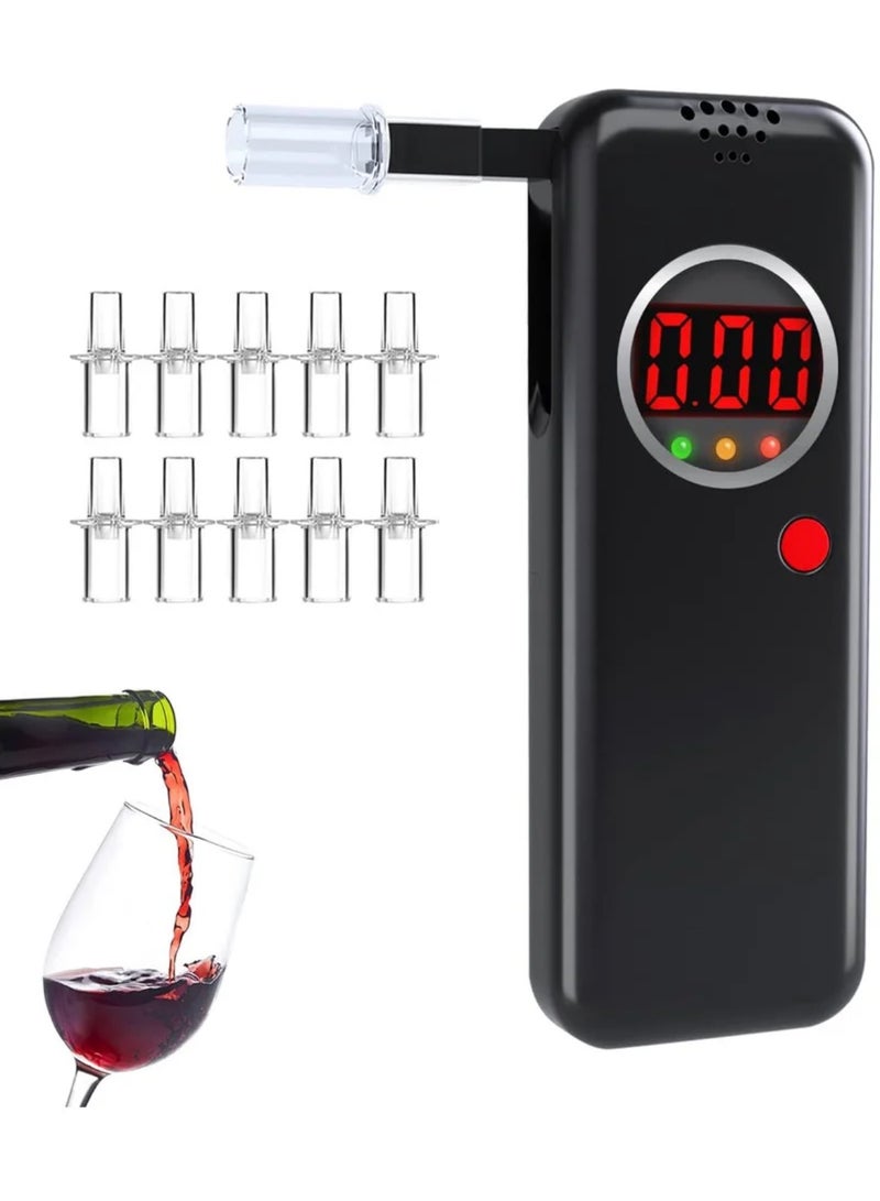 Breathalyzer, High-Accuracy Professional Tester with 10 Mouthpieces, LCD Digital Display Tester for Personal and Professional Use - Image 1