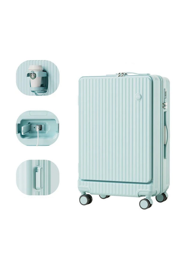 عربست حقيبة سفر خفيفة الوزن مع شحن USB وحامل الأكواب – شنطة سفر متينة للطلاب بسعة كبيرة وعجلات متعددة الاستخدامات - Image 1