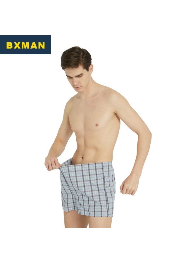 Bxman Loose-fit Men's Underwear Men's Boxer Briefs Pure Cotton Twill Aro Pants Mid-waist Sleep Pants 4-pack 289 Set 175l - Image 5