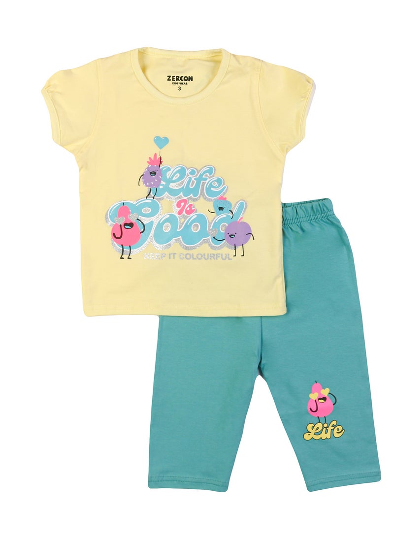 Zercon Summer Pajama Set for Girls  - Summer Set for Girls - Image 1