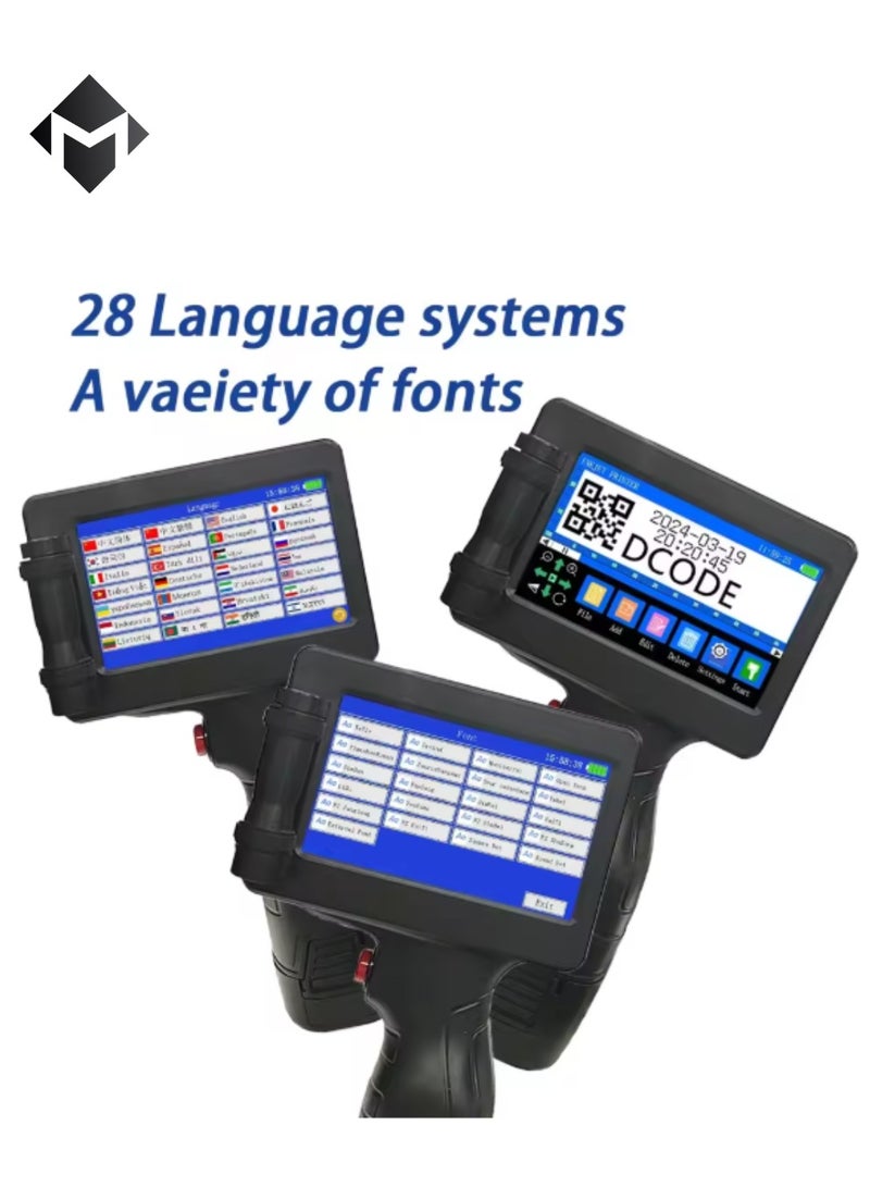 12.7mm Portable Printers Handheld Inkjet Printer | Text QR Barcode Batch Number Logo Image Date Printing Machine - Image 3