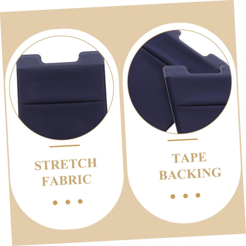 Double Layer Adhesive Phone Pouch Card Holder Navy Blue 2pcs Easy Access - Image 5
