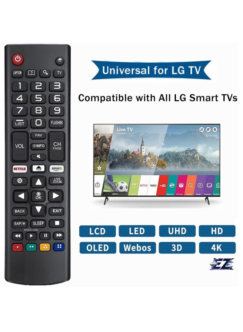 ELTRAZONE Universal Remote Control Compatible with LG Smart TV All Models, Replacement Remote Control Compatible with All LG LED LCD OLED 3D 4K HDTV Models with Shortcut Buttons [Updated Version]  with battery - Image 2