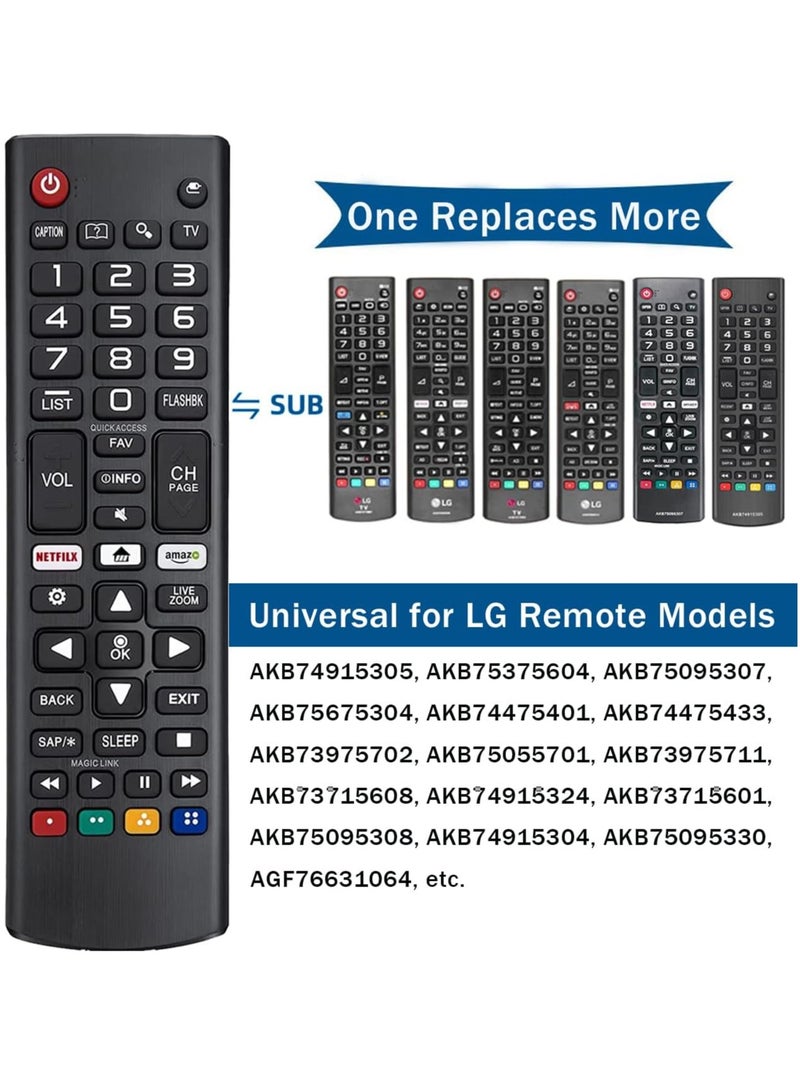 ELTRAZONE Universal Remote Control Compatible with LG Smart TV All Models, Replacement Remote Control Compatible with All LG LED LCD OLED 3D 4K HDTV Models with Shortcut Buttons [Updated Version]  with battery - Image 3