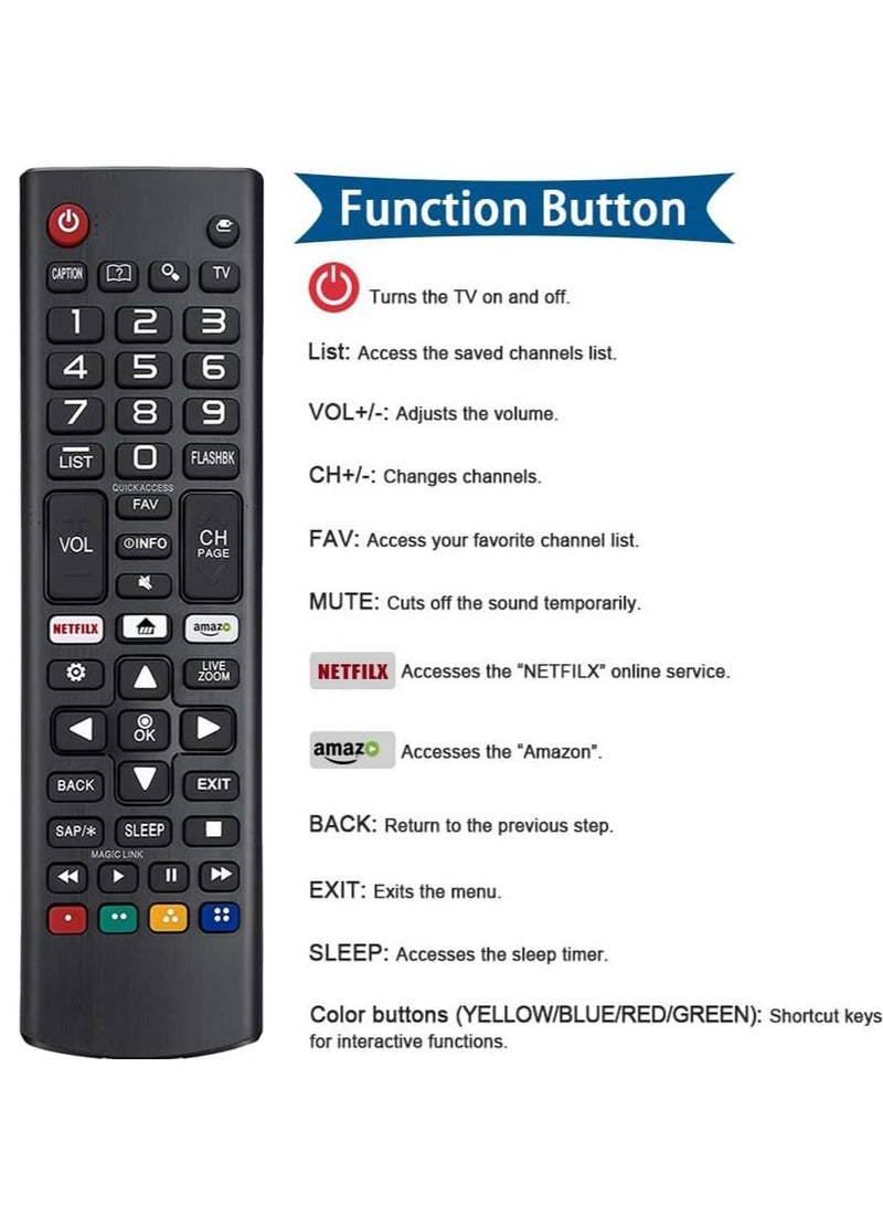 ELTRAZONE Universal Remote Control Compatible with LG Smart TV All Models, Replacement Remote Control Compatible with All LG LED LCD OLED 3D 4K HDTV Models with Shortcut Buttons [Updated Version]  with battery - Image 5