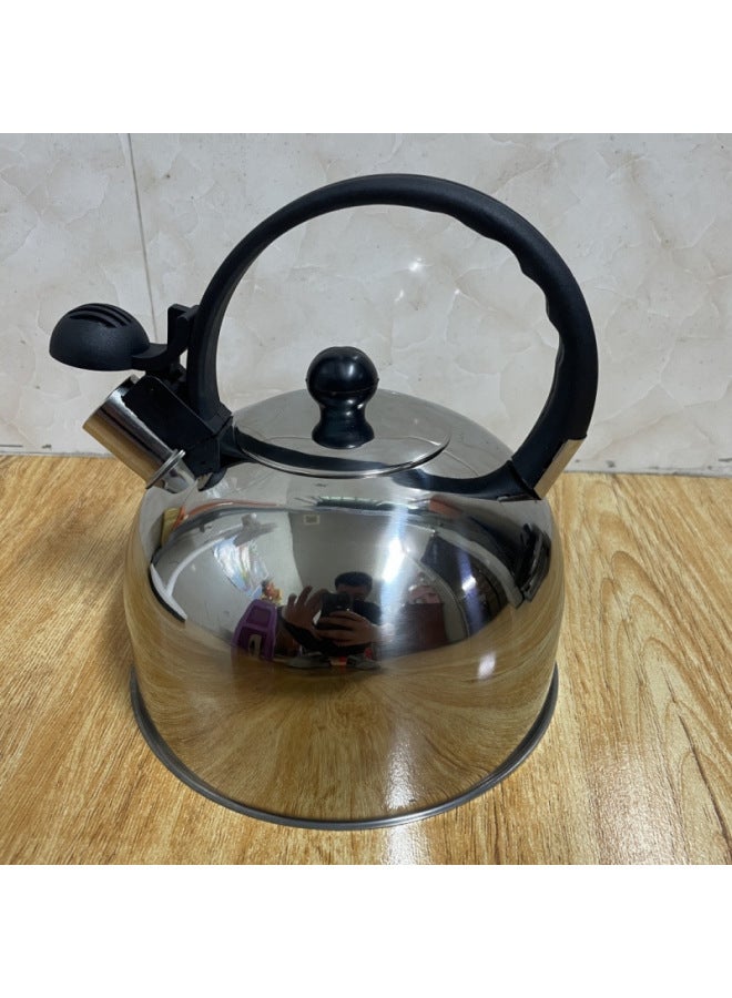 Wild Teapot Cap Explosion-proof Travel Household Stainless Steel Flat Bottom Sound Kettle Induction Cooker Gas Stove Free Shipping-Color:European Handle Natural Color 2 Liters-Capacity:Default  - Image 1