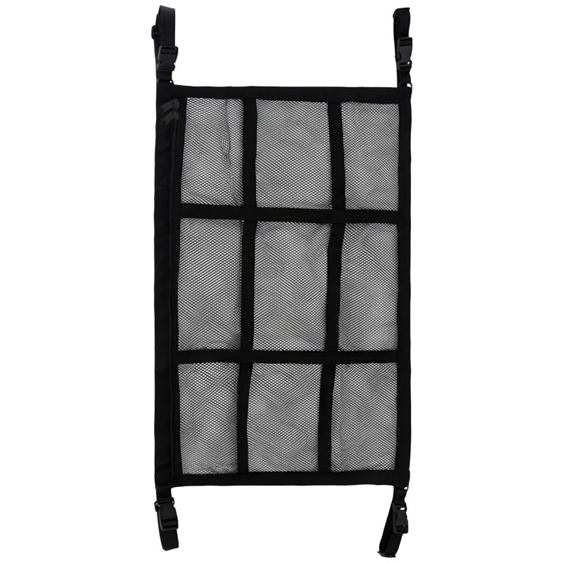 Automotive Roof Cargo Net 90x65cm Overhead Storage Bag Black - Image 1