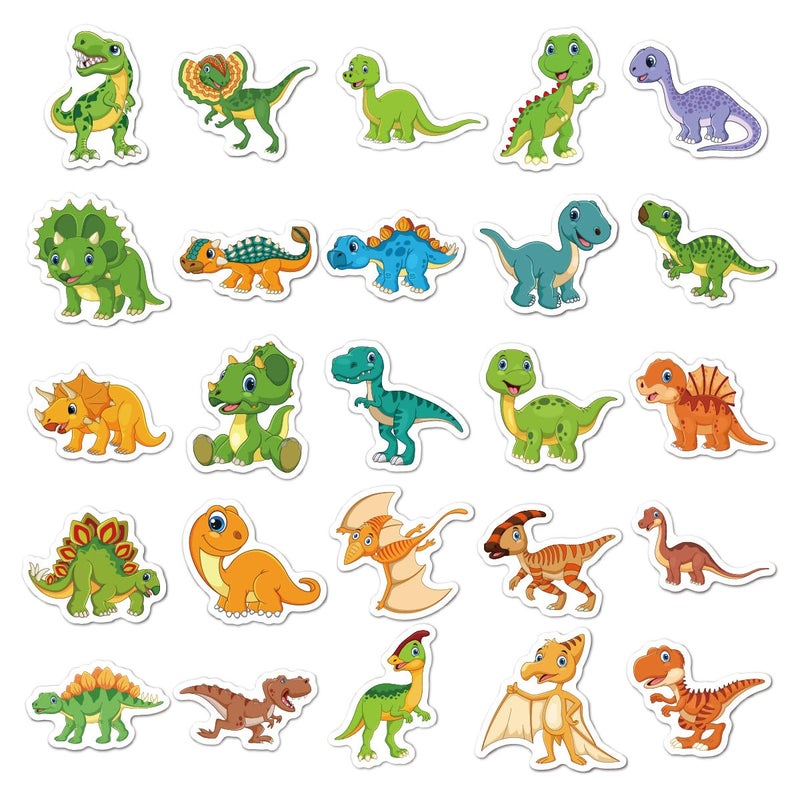 BBPOOL 100pcs Cute Cartoon Dinosaur Stickers for Kids Waterproof Vinyl Dino Stickers for Water Bottle Scrapbook Laptop Skateboard Computer for Teens Kids Girls - Image 4