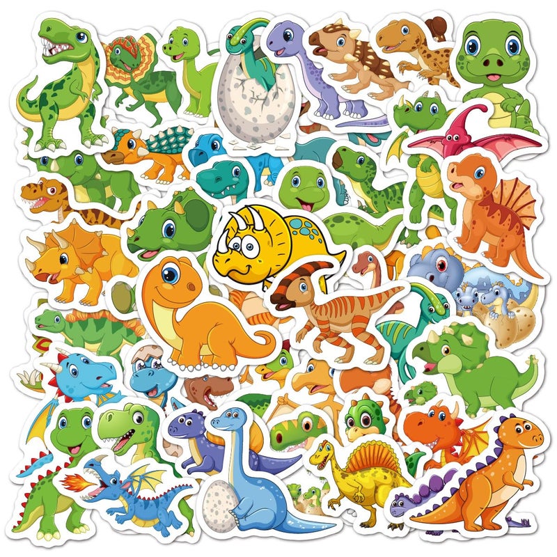 BBPOOL 100pcs Cute Cartoon Dinosaur Stickers for Kids Waterproof Vinyl Dino Stickers for Water Bottle Scrapbook Laptop Skateboard Computer for Teens Kids Girls - Image 5
